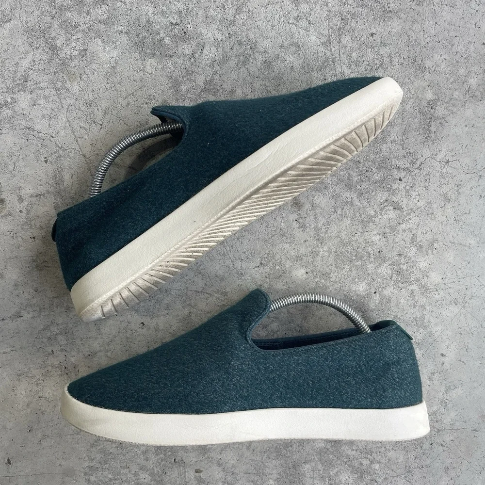 ALLBIRDS Tree Lounger Slip On Sneaker Loafer Teal Green Men's 10